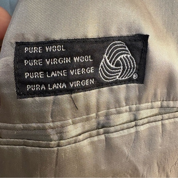 Vtg Bachrach Gray Hounds Tooth Pure Virgin Wool Blazer Sport Coat Jacket Mens 43 - Picture 7 of 7